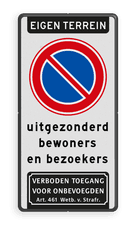 Aluminium informatiebord met een dubbel omgezette rand