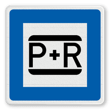 Verkehrsschild aus DibondTraffic mit Alform Rahmen