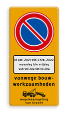 Aluminium informatiebord met een dubbel omgezette rand