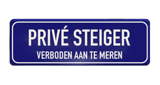 Aluminium straatnaambord RAL5013 met een dubbel omgezette rand