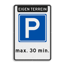 Aluminium informatiebord met dubbel omgezette rand