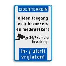 Aluminium informatiebord met dubbel omgezette rand