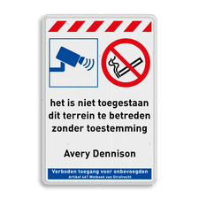 Veiligheidsbord met dubbel omgezette rand