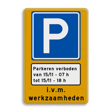 Aluminium informatiebord met dubbel omgezette rand
