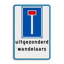 Aluminium informatiebord met dubbel omgezette rand
