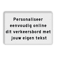 Aluminium informatiebord met een dubbel omgezette rand