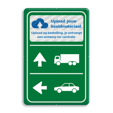 Aluminium informatiebord met een dubbel omgezette rand