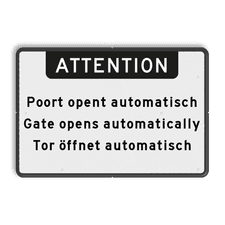 Aluminium informatiebord met een dubbel omgezette rand