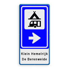 Aluminium informatiebord met een dubbel omgezette rand