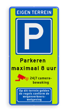 Aluminium informatiebord met een dubbel omgezette rand