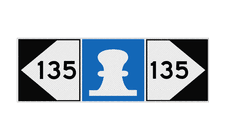 Scheepvaartbord vlak Alupanel (2mm)