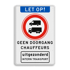 Aluminium informatiebord met dubbel omgezette rand