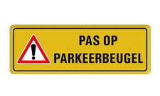 Aluminium informatiebord met een dubbel omgezette rand