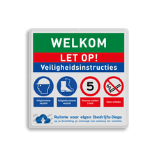Veiligheidsbord met dubbel omgezette rand