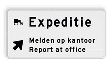 Aluminium informatiebord met een dubbel omgezette rand