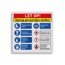 Veiligheidsbord met dubbel omgezette rand