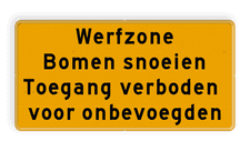Aluminium verkeersbord met een dubbel omgezette rand