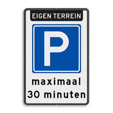 Aluminium informatiebord met dubbel omgezette rand