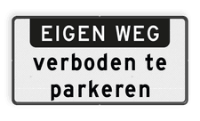 Aluminium informatiebord met een dubbel omgezette rand