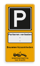 Aluminium informatiebord met een dubbel omgezette rand