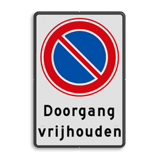 Aluminium informatiebord met dubbel omgezette rand