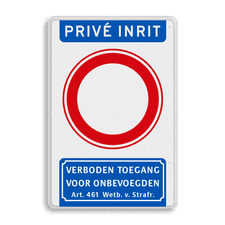 Aluminium informatiebord met dubbel omgezette rand