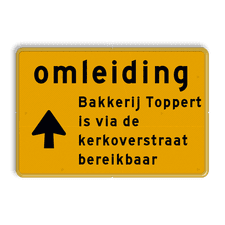 Aluminium omleidingsbord met een dubbel omgezette rand