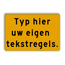 Aluminium informatiebord met een dubbel omgezette rand
