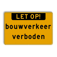 Aluminium informatiebord met een dubbel omgezette rand