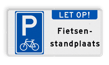 Aluminium informatiebord met een dubbel omgezette rand