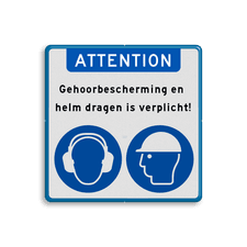 Aluminium informatiebord met een dubbel omgezette rand