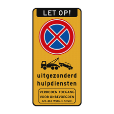 Aluminium informatiebord met een dubbel omgezette rand
