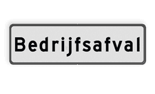 Aluminium informatiebord met een dubbel omgezette rand
