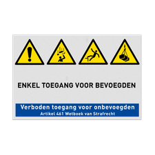 Veiligheidsbord vlak Alupanel (2mm)