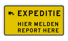 Aluminium informatiebord met een dubbel omgezette rand