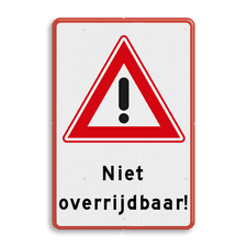Aluminium informatiebord met dubbel omgezette rand