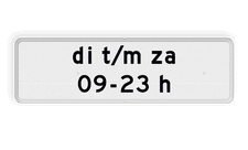 Aluminium informatiebord met een dubbel omgezette rand