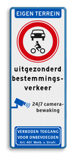 Aluminium informatiebord met een dubbel omgezette rand