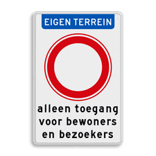 Aluminium informatiebord met dubbel omgezette rand