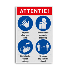 Veiligheidsbord vlak Alupanel (2mm)
