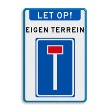 Aluminium informatiebord met dubbel omgezette rand