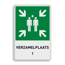 Veiligheidsbord met dubbel omgezette rand
