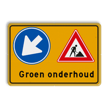Aluminium informatiebord met een dubbel omgezette rand