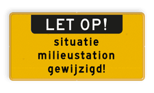 Aluminium informatiebord met een dubbel omgezette rand