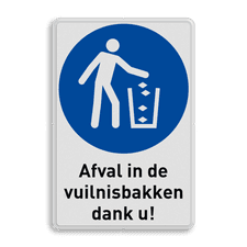 Veiligheidsbord met dubbel omgezette rand