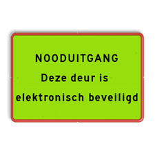 Aluminium informatiebord met een dubbel omgezette rand