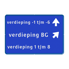 Aluminium informatiebord met een dubbel omgezette rand