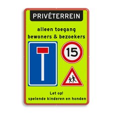Aluminium informatiebord met dubbel omgezette rand