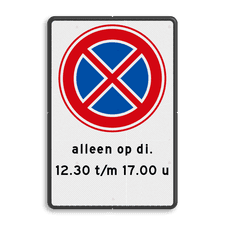 Aluminium informatiebord met dubbel omgezette rand