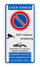 Aluminium informatiebord met een dubbel omgezette rand